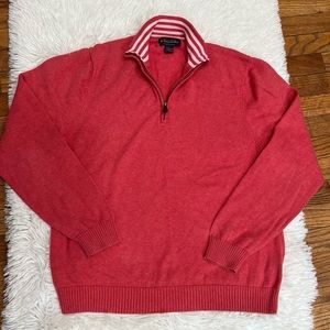 Brooks Brothers Supima Cotton pullover quarter zip sweater L